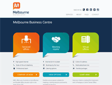 Tablet Screenshot of melbournebusinesscentre.com.au